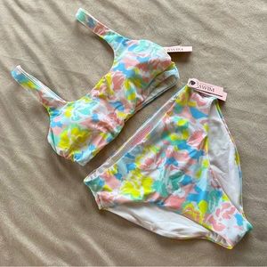 Small VS floral two piece swimsuit